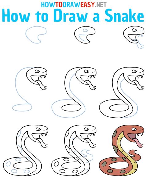 蛇的畫法|儿童简笔画−如何画蛇，How to draw a snake